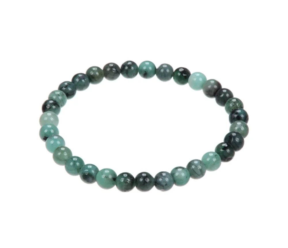 Armband - Smaragd, 06mm Kugeln