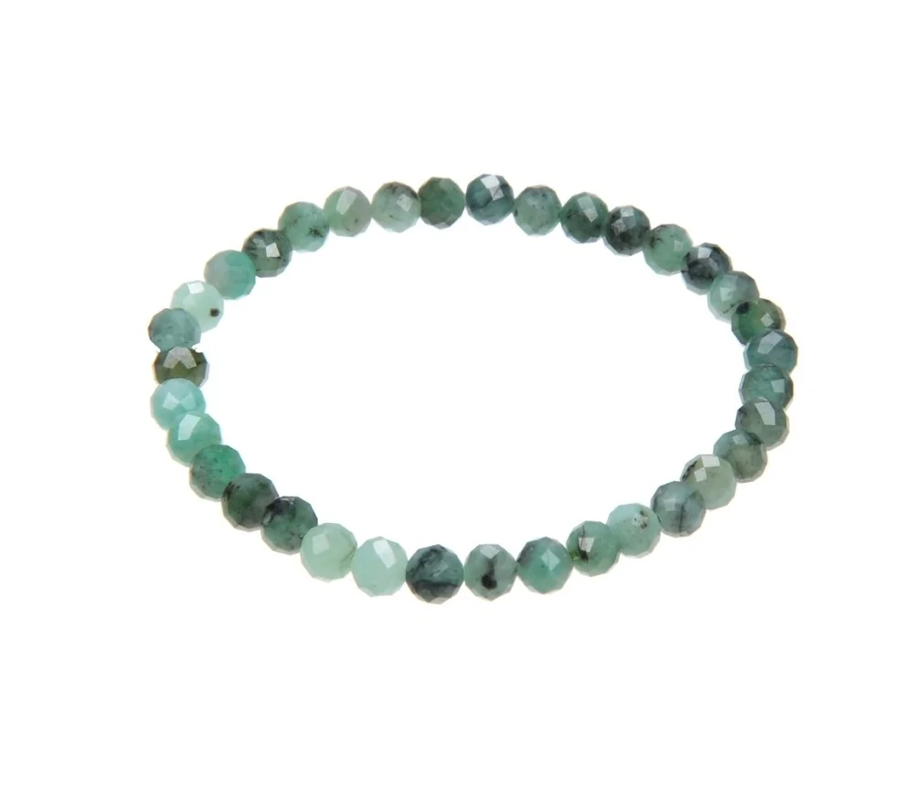 Armband - Smaragd, 05mm Kugeln, facettiert