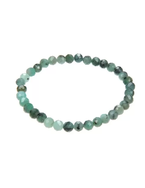 Armband - Smaragd, 05mm Kugeln, facettiert