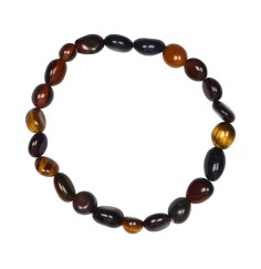 Armband - Tigerauge (gemischt), 08mm Nuggets