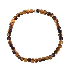 Armband - Tigerauge (gold), 05mm Würfel facettiert