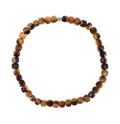 Armband - Tigerauge (gold), 05mm Würfel facettiert