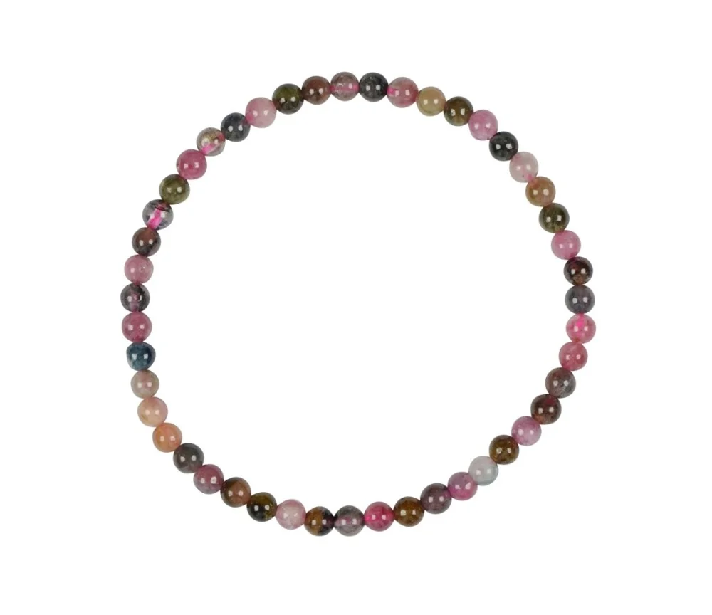 Armband - Turmalin (bunt), 04mm Kugeln, extralang