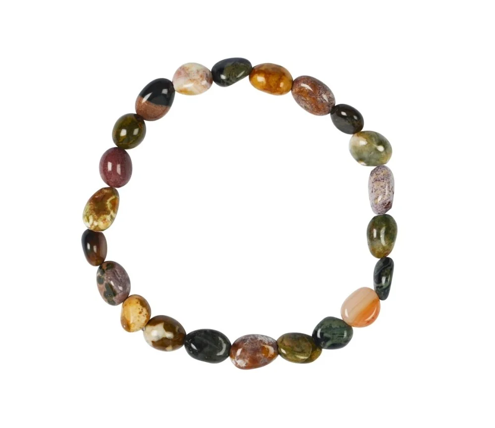 Armband - Ozeanjaspis, 06-08mm Nuggets (mini)