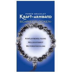 Armband - Kraft - Obsidian (Schneeflockenobsidian)