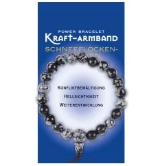 Armband - Kraft - Obsidian (Schneeflockenobsidian)