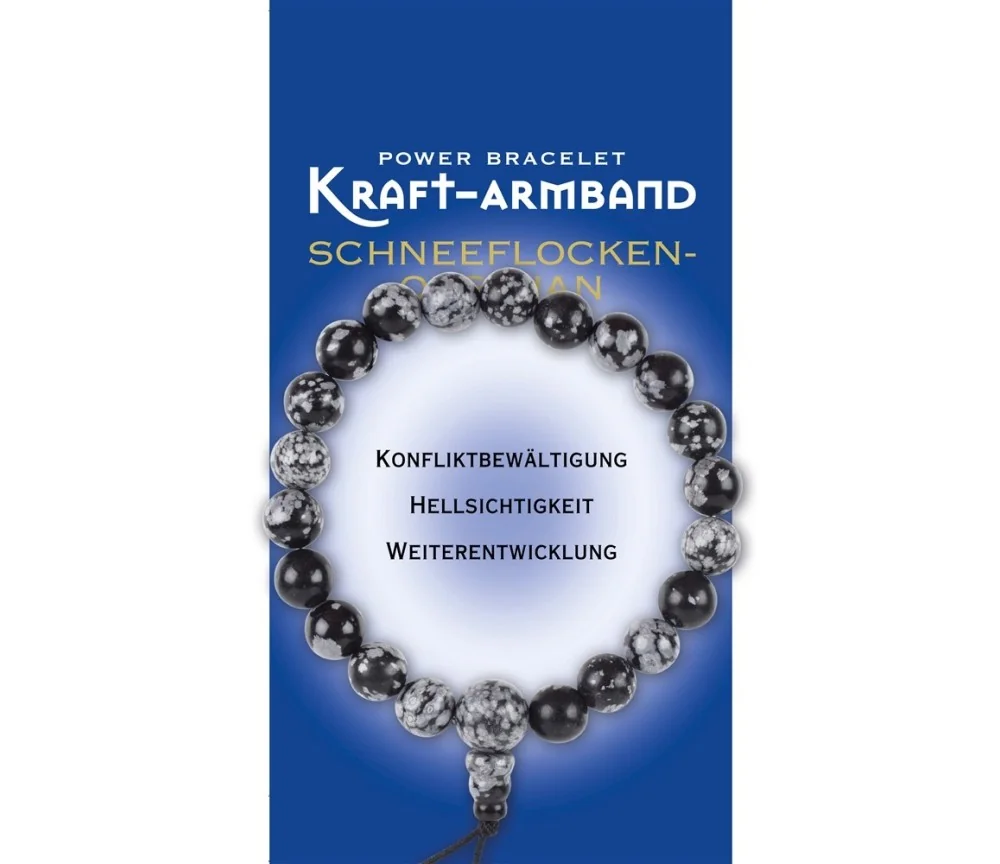 Armband - Kraft - Obsidian (Schneeflockenobsidian)