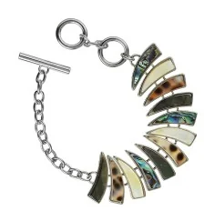 Armband - Dreiecke, div. Muschelsorten, 18 bis 20,5cm