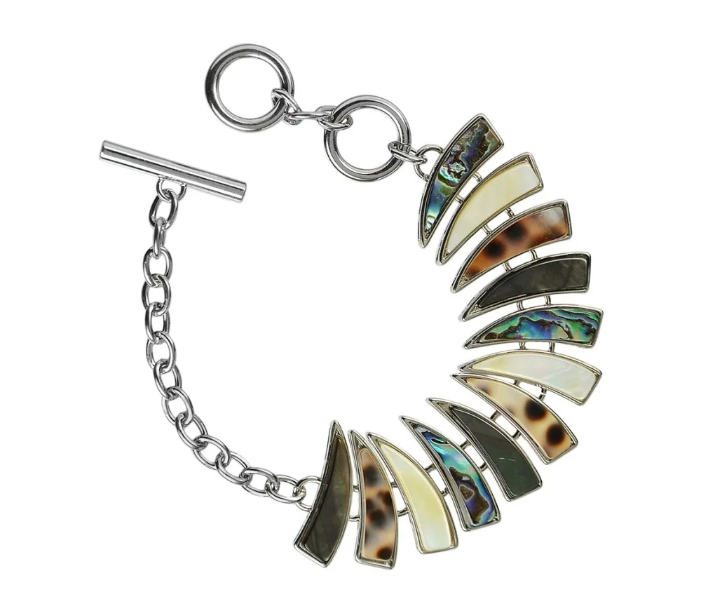 Armband - Dreiecke, div. Muschelsorten, 18 bis 20,5cm