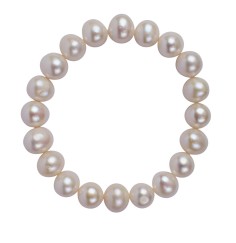 Armband - Perle (weiß), 10 - 11mm