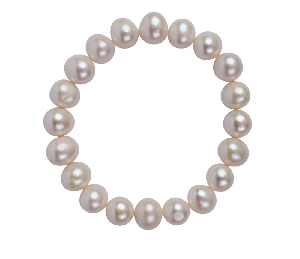 Armband - Perle (weiß), 10 - 11mm