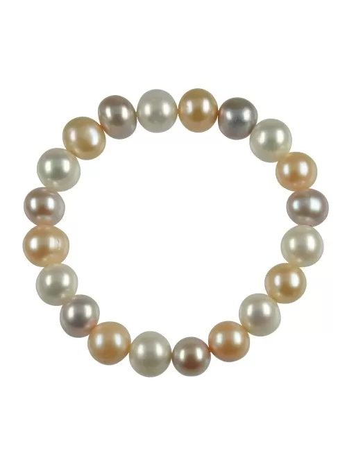 Armband - Perle weiß/lachs/violett