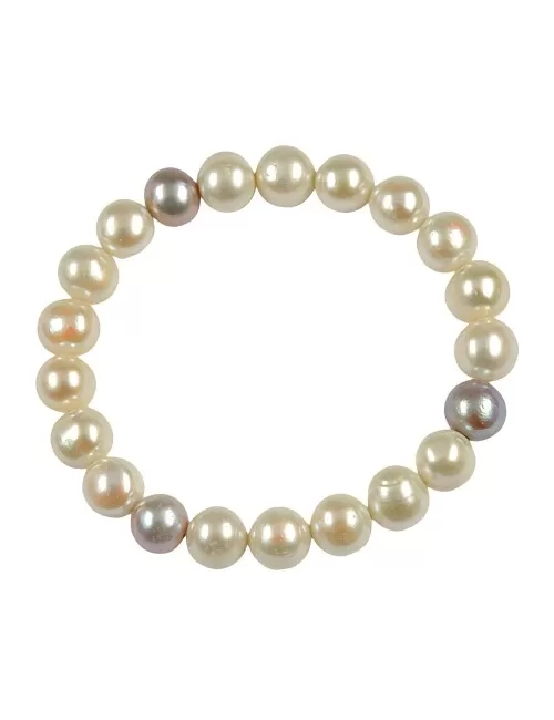 Armband - Perle weiss/violett