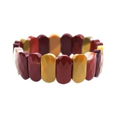 Armband - Mookait, 20 x10mm Platten, facettiert