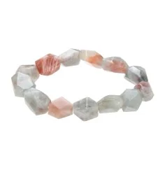 Armband - Sonnenstein (Arusha), 16 x 13mm Nuggets, facettiert