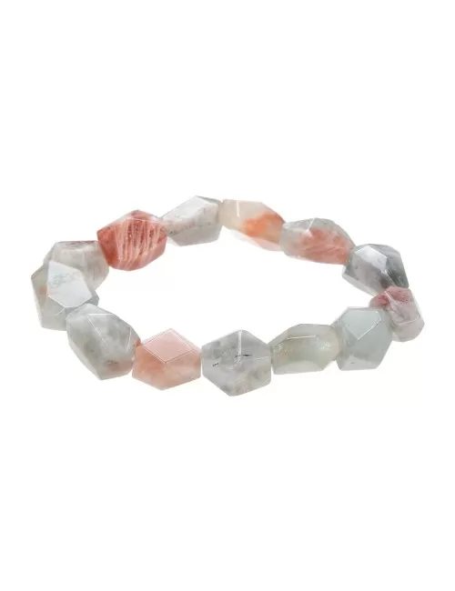 Armband - Sonnenstein (Arusha), 16 x 13mm Nuggets, facettiert