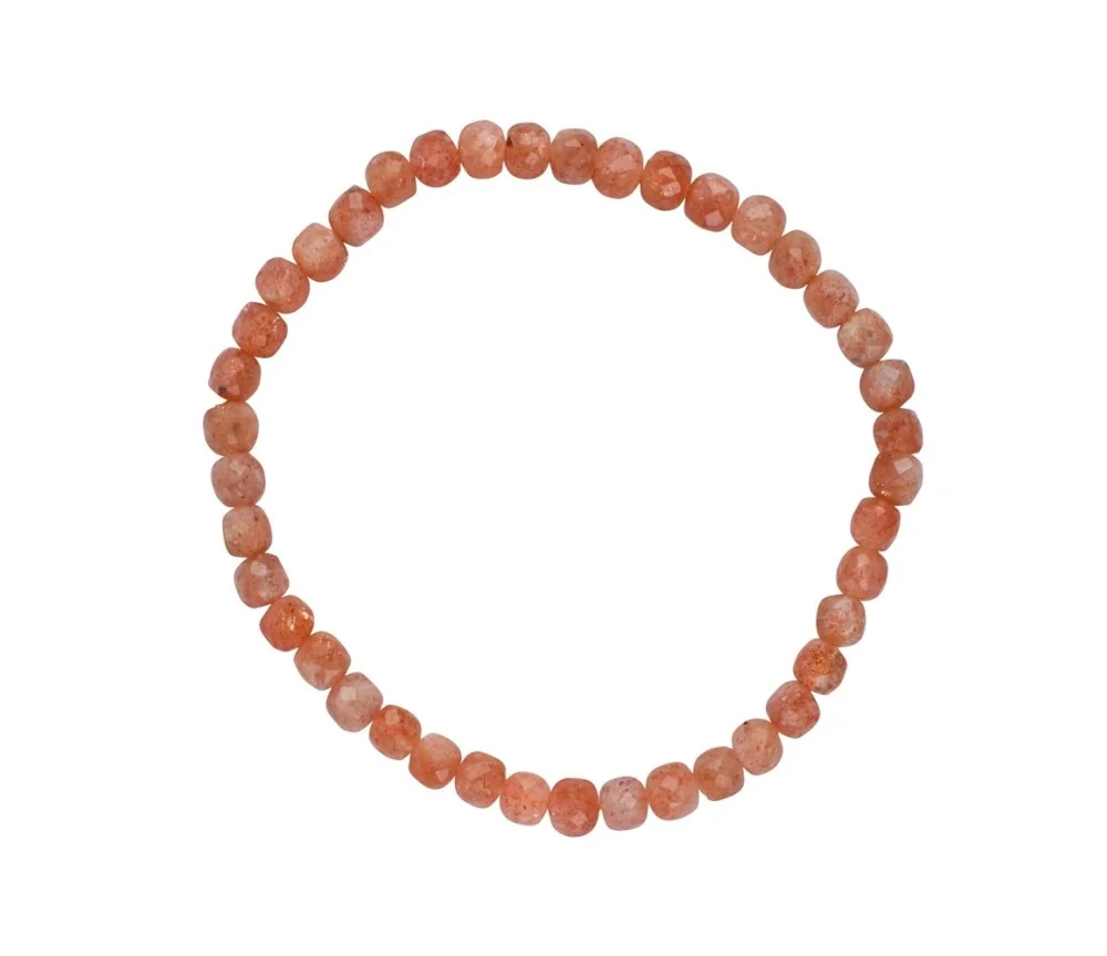 Armband - Sonnenstein, 04mm Würfel, facettiert
