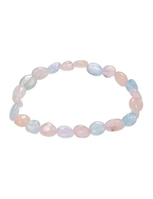 Armband - Morganit, 09mm Nuggets