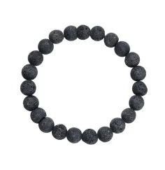 Armband - Lava (schwarz), 08mm Kugeln