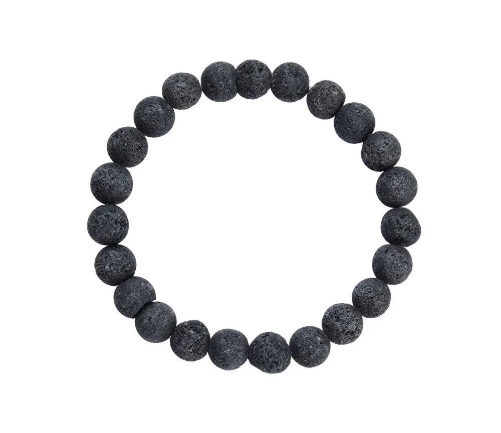 Armband - Lava (schwarz), 08mm Kugeln