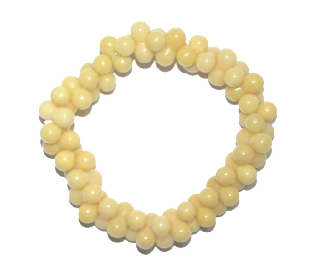 Armband - Serpentin (gelb), YinYang, 06mm