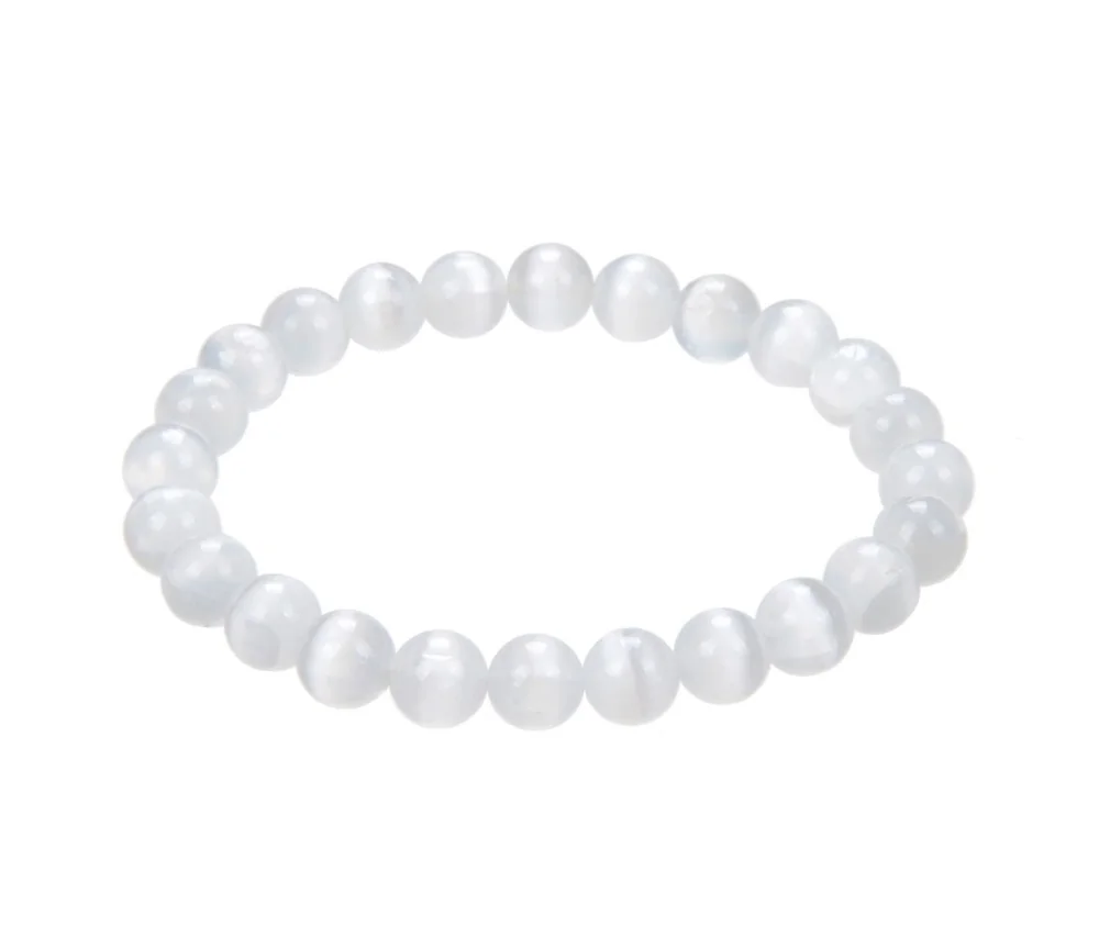 Armband - Selenit, 08mm Kugeln