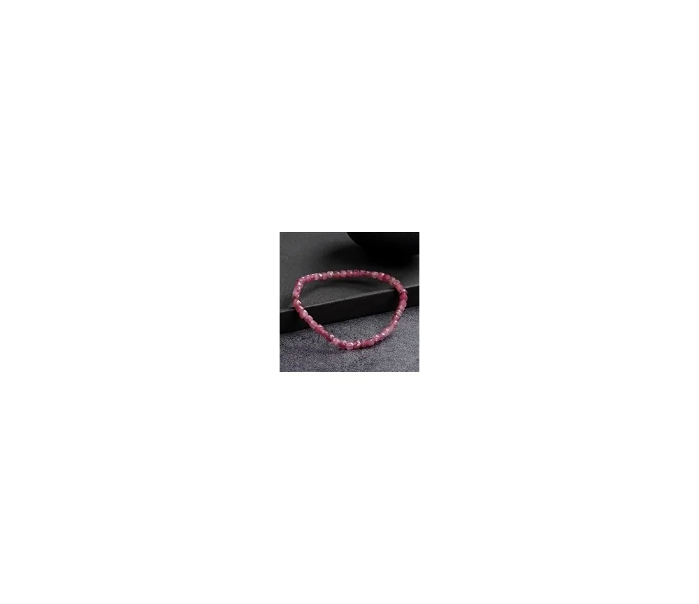 Armband - Turmalin (pink), 04mm Würfel, facettiert