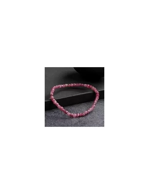 Armband - Turmalin (pink), 04mm Würfel, facettiert