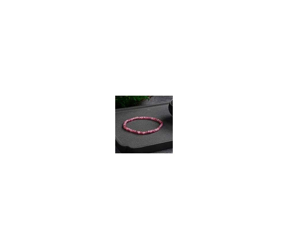 Armband - Turmalin (pink), 04mm Würfel, facettiert