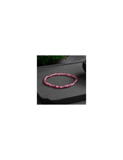 Armband - Turmalin (pink), 04mm Würfel, facettiert