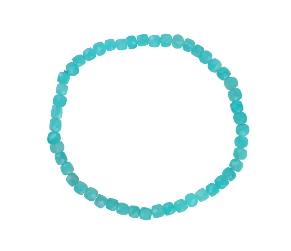 Armband - Amazonit, 04mm Würfel, facettiert