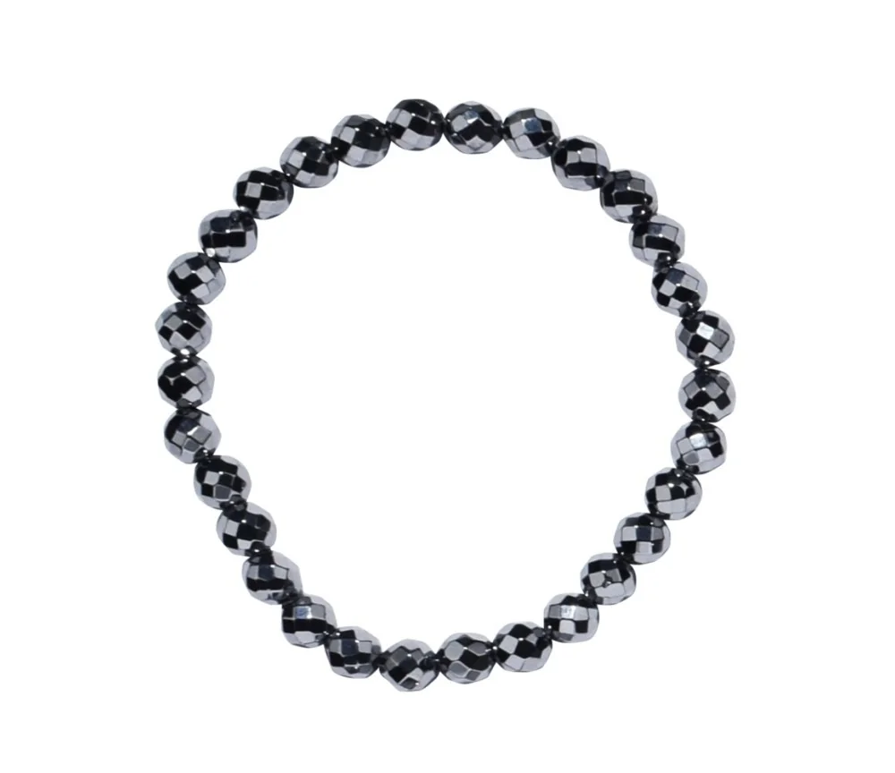 Armband - Silizium (synt.), 06mm Kugeln, facettiert