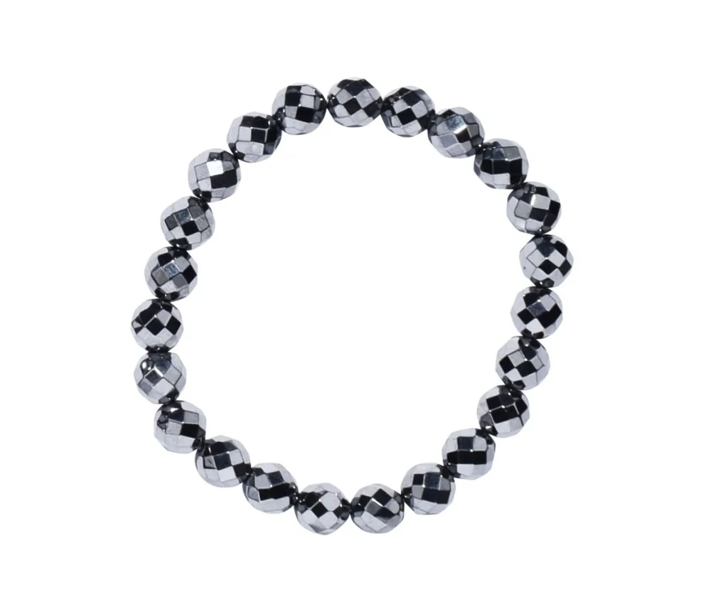 Armband - Silizium (synt.), 08mm Kugeln, facettiert