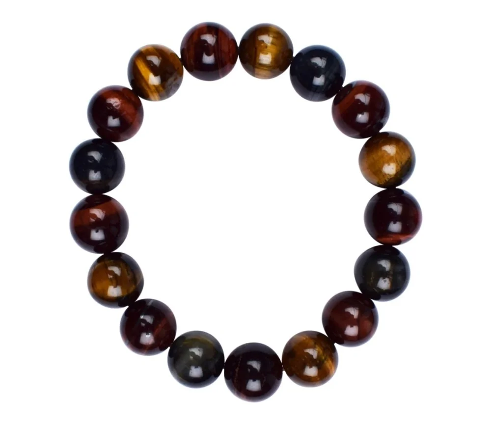 Armband - Tigerauge (gemischt), 12mm Kugeln