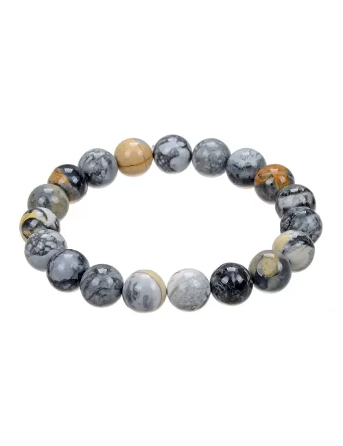 Armband - Maligano-Jaspis, 10mm Kugeln, 19cm