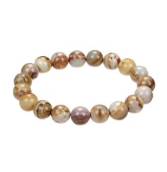 Armband - Abendrot-Rhyolith, 10mm Kugeln, 19cm