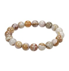 Armband - Abendrot-Rhyolith, 10mm Kugeln, 21cm