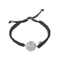 Armband - Makramee, Blume des Lebens (Silber)