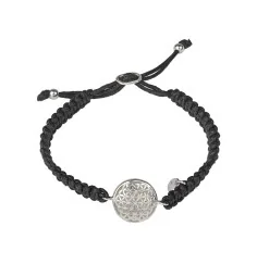 Armband - Makramee, Blume des Lebens (Silber)