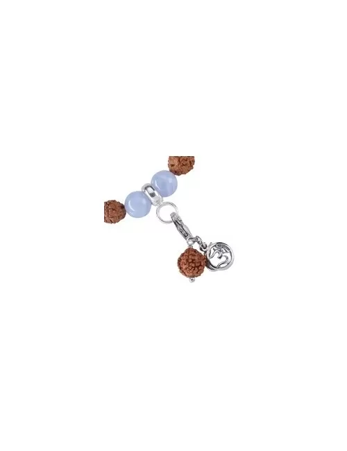 Armband - Edelsteinmala - Chalcedon blau, Lapis Lazuli (Kommunikation)