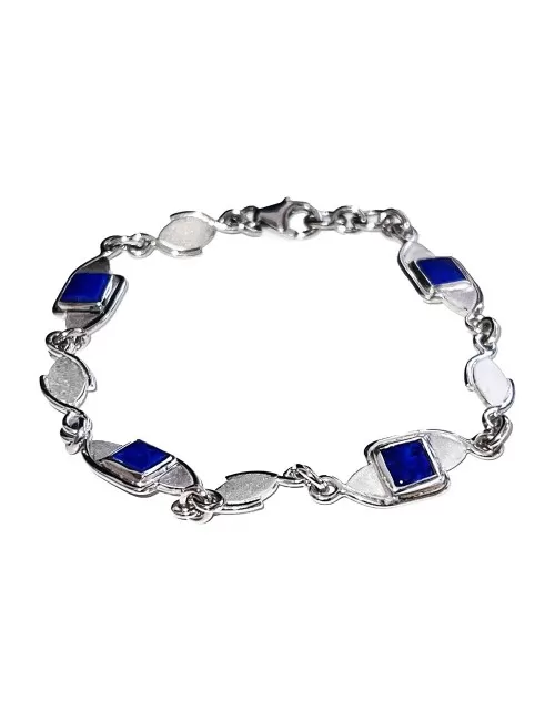 Armband - Quadrate 6x6mm - Lapis Lazuli- 20cm