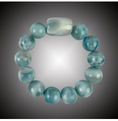 Armband - Kugeln - 15mm - Larimar - Einzelstück