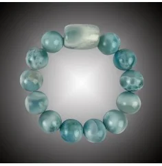 Armband - Kugeln - 15mm - Larimar - Einzelstück