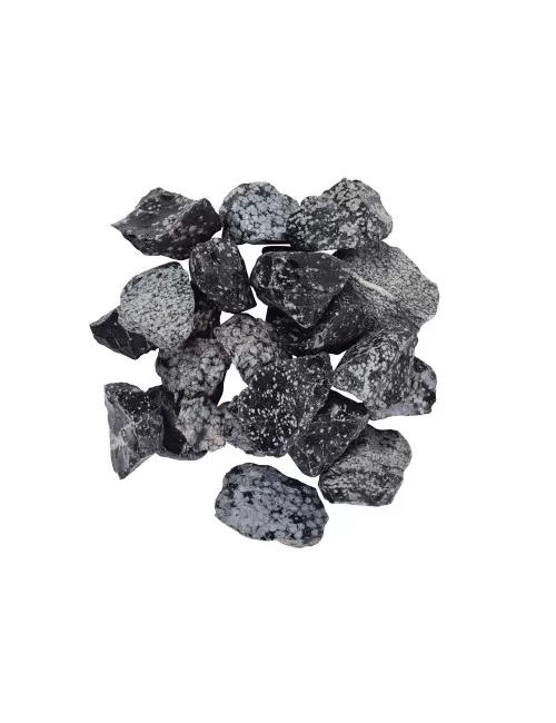 Heilsteine & Edelsteine - Dekosteine - Schneeflocken-Obsidian, 02 - 05cm - 1Kg Beutel