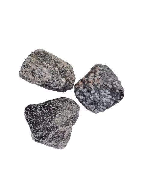 Heilsteine & Edelsteine - Dekosteine - Schneeflocken-Obsidian, 07 - 10cm - 1Kg Beutel