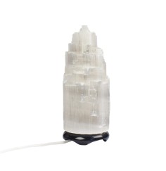 Lampe - Selenit - Selenitlampe mit Marmorfuß, 23cm (klein)