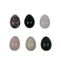 Heilsteine & Edelsteine - Eier - 6er Set in Geschenkbox ca. 3,5 cm - gemischte Steinsorten