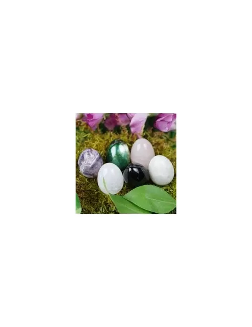Heilsteine & Edelsteine - Eier - 6er Set in Geschenkbox ca. 3,5 cm - gemischte Steinsorten
