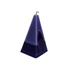 Kerze - Achat Edelstein - hellviolett/lila, Pyramide - Maße ca: 6x6x11,5cm