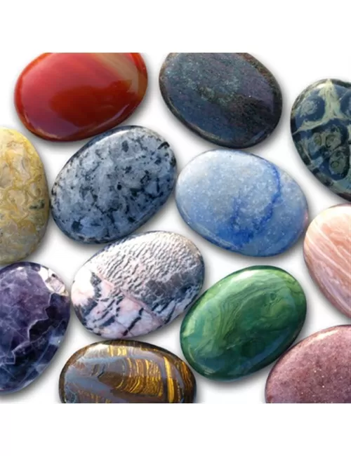 Heilsteine & Edelsteine - Linsenstein - gemischte Sorten - 50er Pack im Beutel